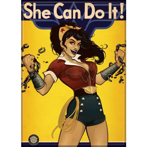 Dc Comics Bombshells Ww We Can Do It Magnet 2.5" X 3.5" | Odin's Place