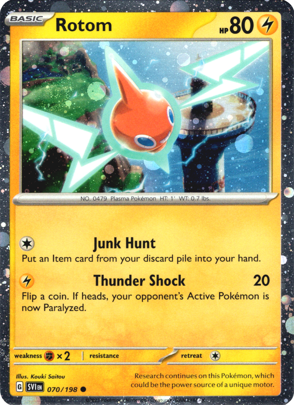 Rotom (070/198) (Theme Deck Exclusive) (Cosmos Holo) [Scarlet & Violet: Black Star Promos] | Odin's Place