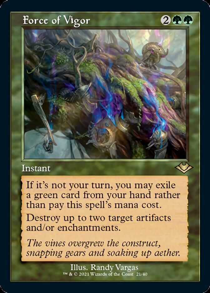 Force of Vigor (Retro Foil Etched) [Modern Horizons] | Odin's Place
