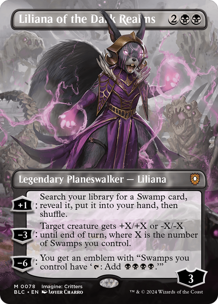 Liliana of the Dark Realms (Borderless) [Bloomburrow Commander] | Odin's Place