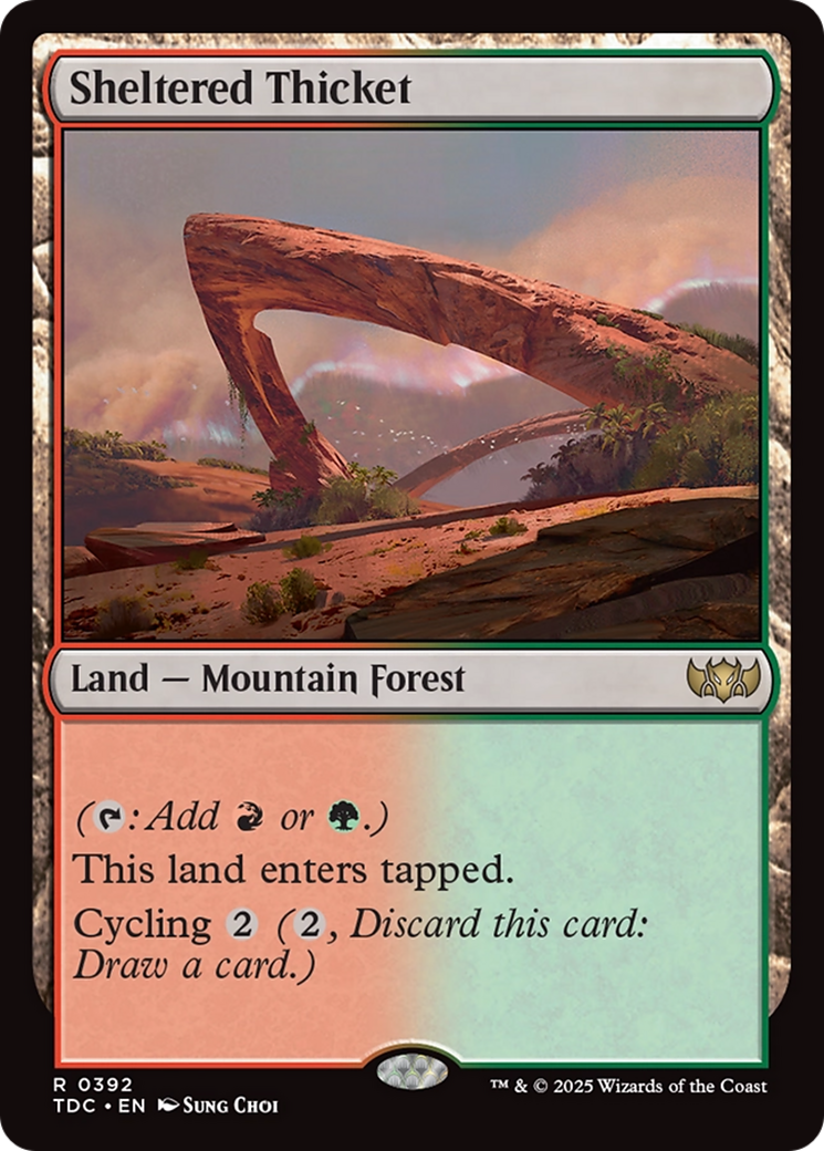 Sheltered Thicket [Tarkir: Dragonstorm Commander] | Odin's Place