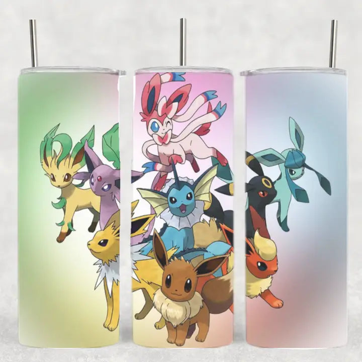 The Geek Boutique: Eevee Eveloutions Collage Poke Anime Drink Tumbler | Odin's Place