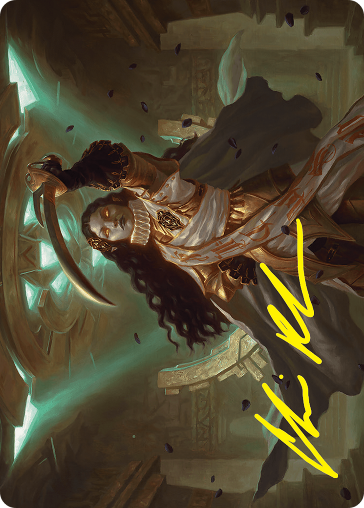 Elenda, Saint of Dusk Art Card (15/54) (Gold-Stamped Signature) [Foundations Art Series] | Odin's Place