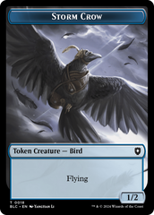 Storm Crow // Frog Lizard Double-Sided Token [Bloomburrow Commander Tokens] | Odin's Place