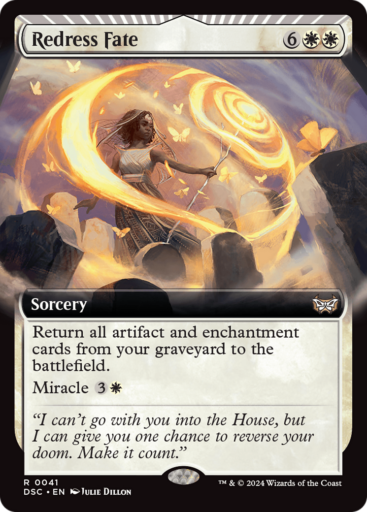 Redress Fate (Extended Art) [Duskmourn: House of Horror Commander] | Odin's Place