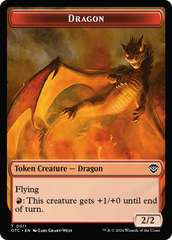 Dragon Egg // Dragon Double-Sided Token [Outlaws of Thunder Junction Commander Tokens] | Odin's Place