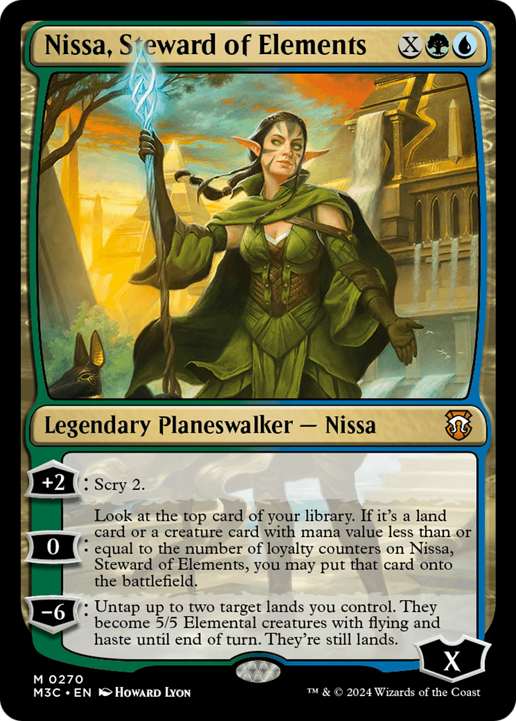 Nissa, Steward of Elements (Ripple Foil) [Modern Horizons 3 Commander] | Odin's Place