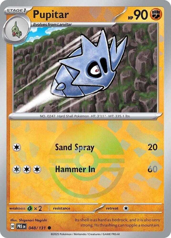 Pupitar (048/131) (Poke Ball Pattern) [Scarlet & Violet: Prismatic Evolutions] | Odin's Place