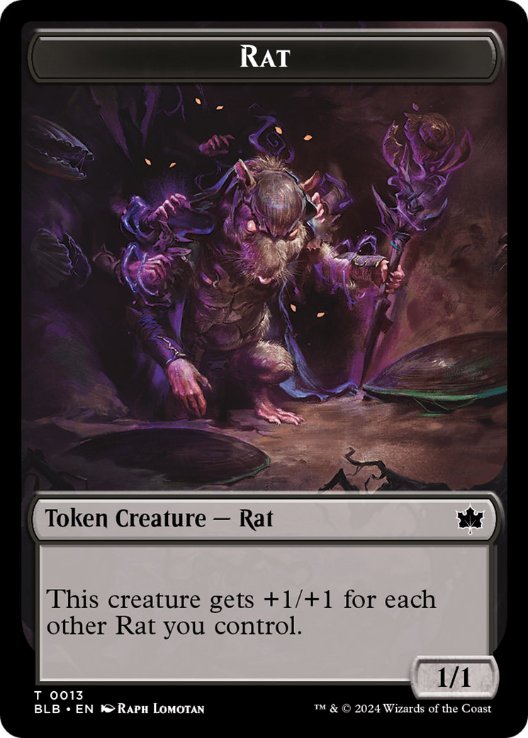 Rat // Splash Lasher Double-Sided Token [Bloomburrow Tokens] | Odin's Place