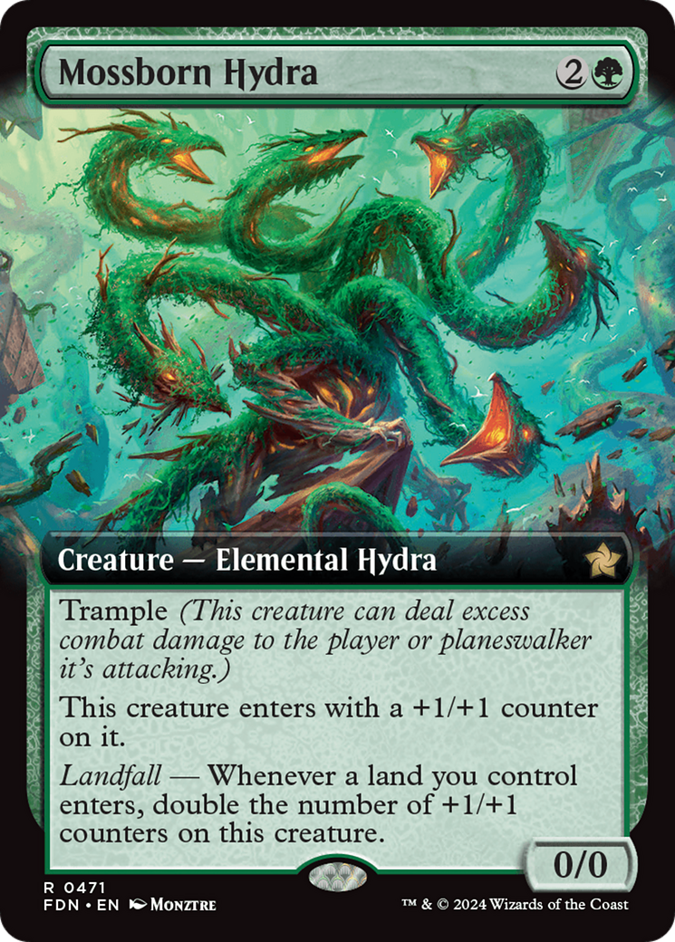 Mossborn Hydra (Extended Art) [Foundations] | Odin's Place