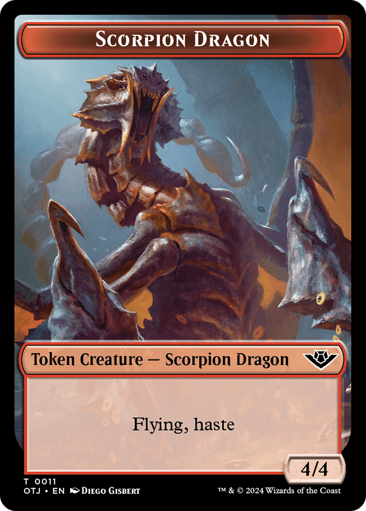 Scorpion Dragon Token [Outlaws of Thunder Junction Tokens] | Odin's Place
