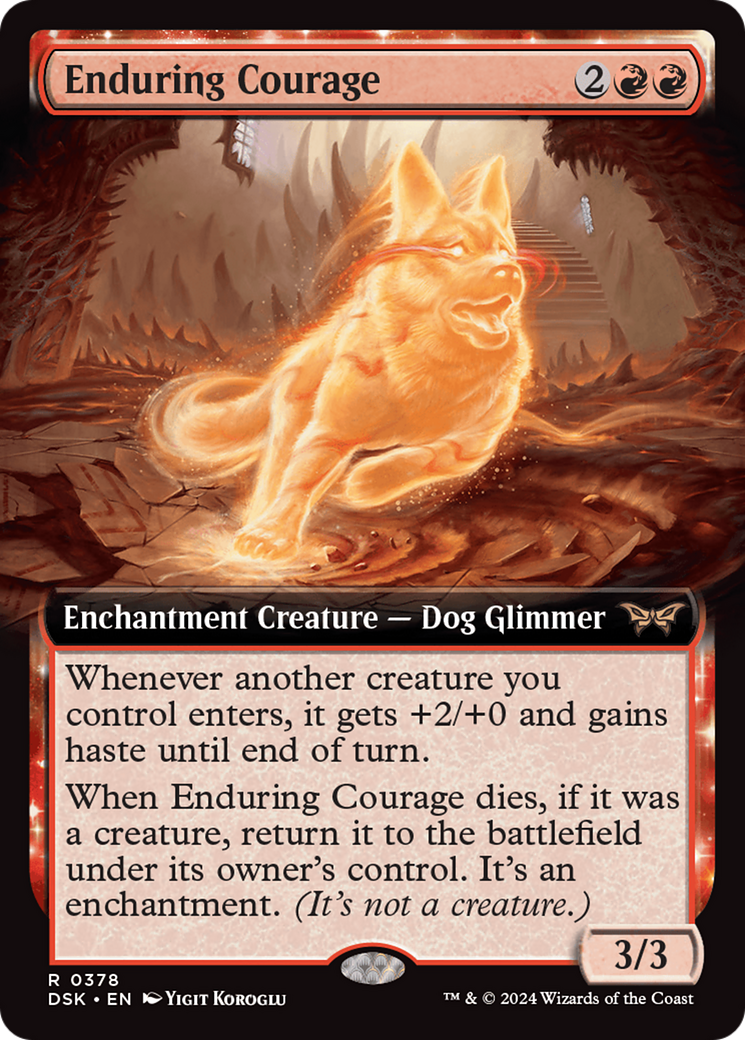 Enduring Courage (Extended Art) [Duskmourn: House of Horror] | Odin's Place