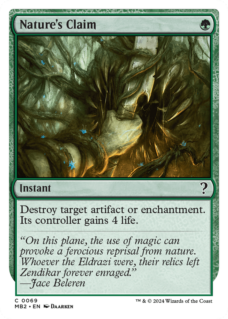 Nature's Claim (White Border) [Mystery Booster 2] | Odin's Place