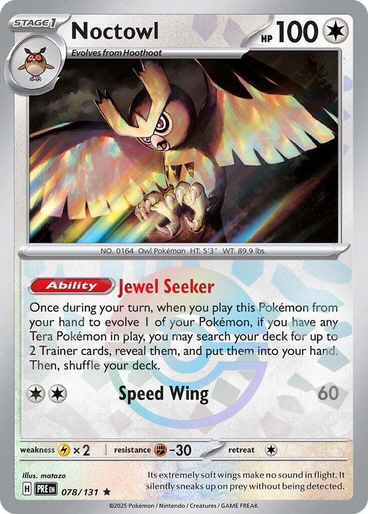 Noctowl (078/131) (Poke Ball Pattern) [Scarlet & Violet: Prismatic Evolutions] | Odin's Place