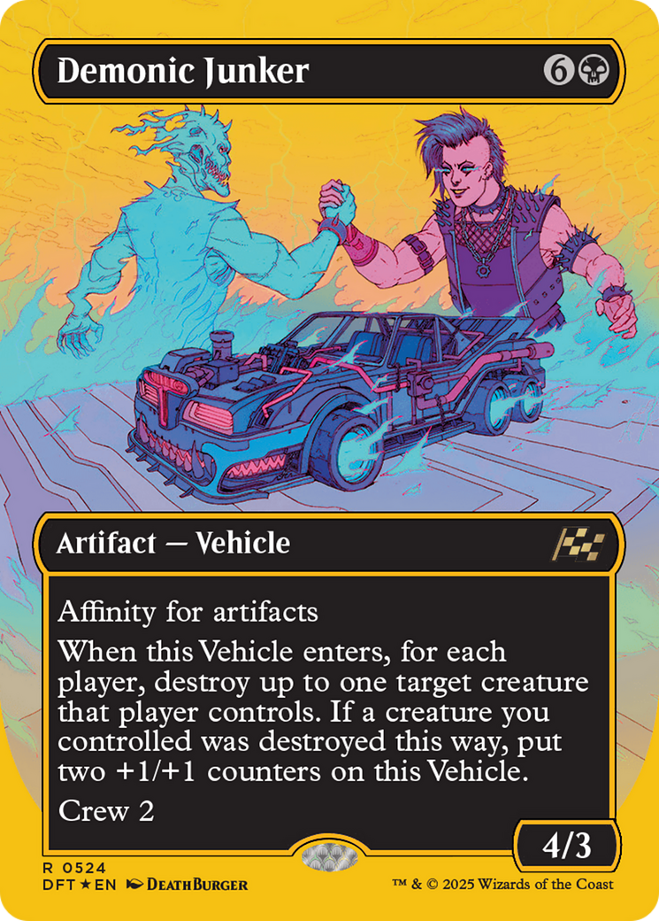 Demonic Junker (Borderless) (First-Place Foil) [Aetherdrift] | Odin's Place