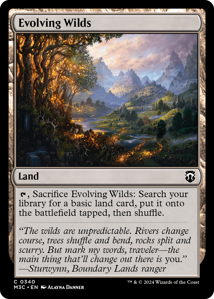Evolving Wilds (Ripple Foil) [Modern Horizons 3 Commander] | Odin's Place