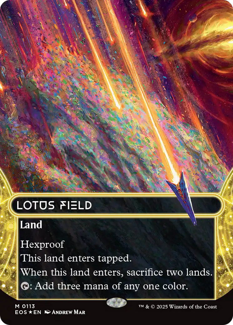 Lotus Field (0113) (Borderless) (Galaxy Foil) [Edge of Eternities: Stellar Sights] | Odin's Place
