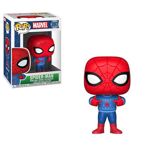Funko Pop! Marvel Spider-Man with Ugly Sweater Vinyl Figure | Odin's Place