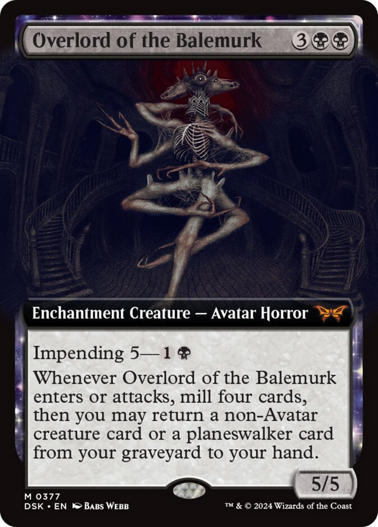 Overlord of the Balemurk (Extended Art) [Duskmourn: House of Horror] | Odin's Place