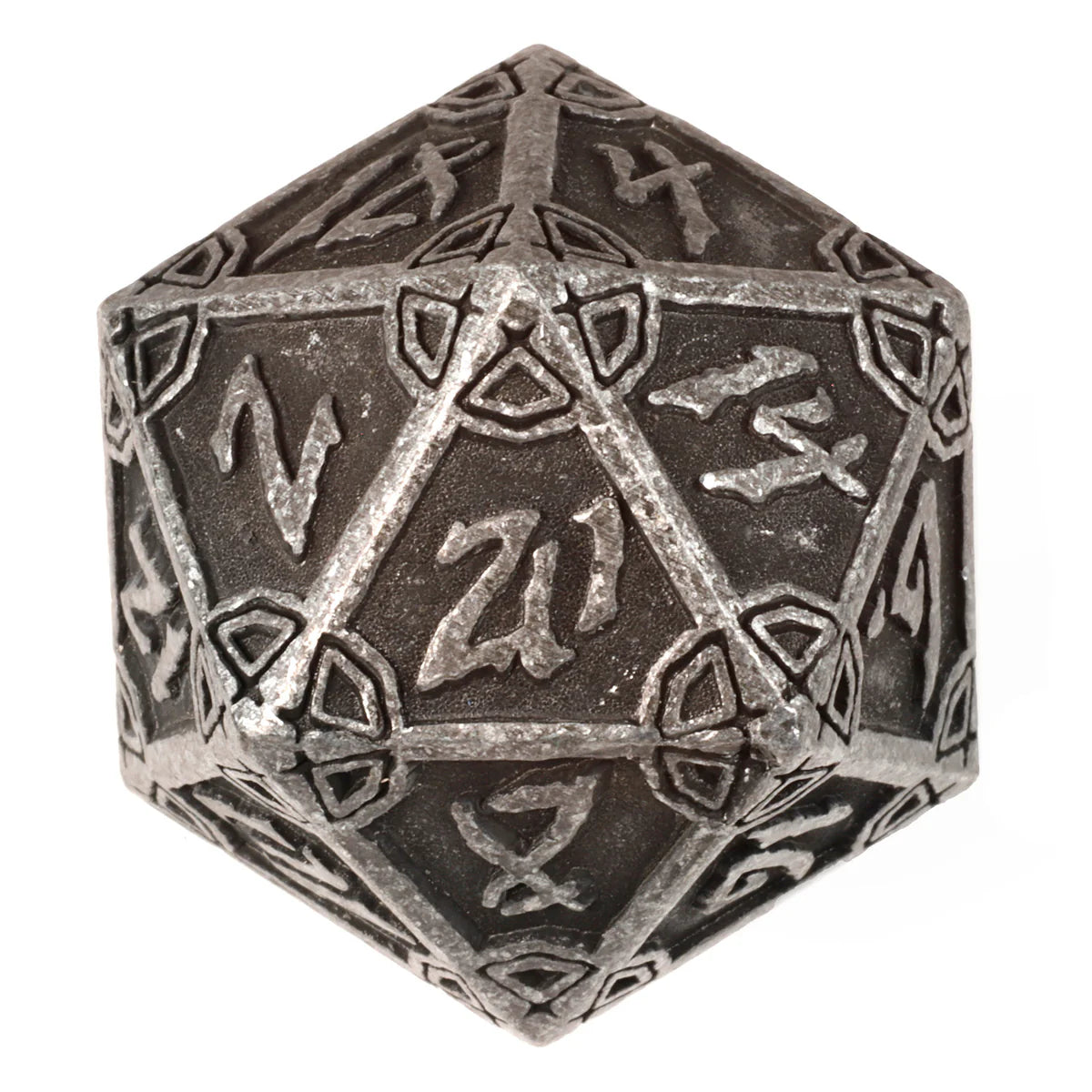 Die Hard Dice Metal D20 - Dark Iron Hexbreaker | Odin's Place