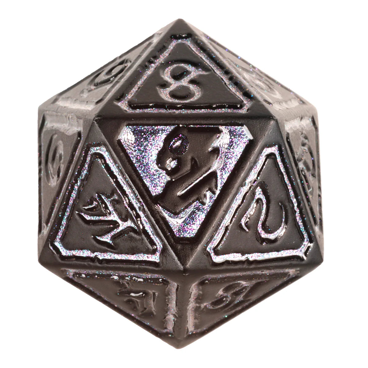 Die Hard Dice Metal D20 - Necromancy Dire | Odin's Place