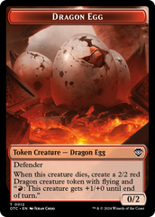 Dragon Egg // Dragon Double-Sided Token [Outlaws of Thunder Junction Commander Tokens] | Odin's Place