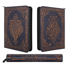 QMDirect TCG Faux-Leather Trading Card Binder - Blue | Odin's Place