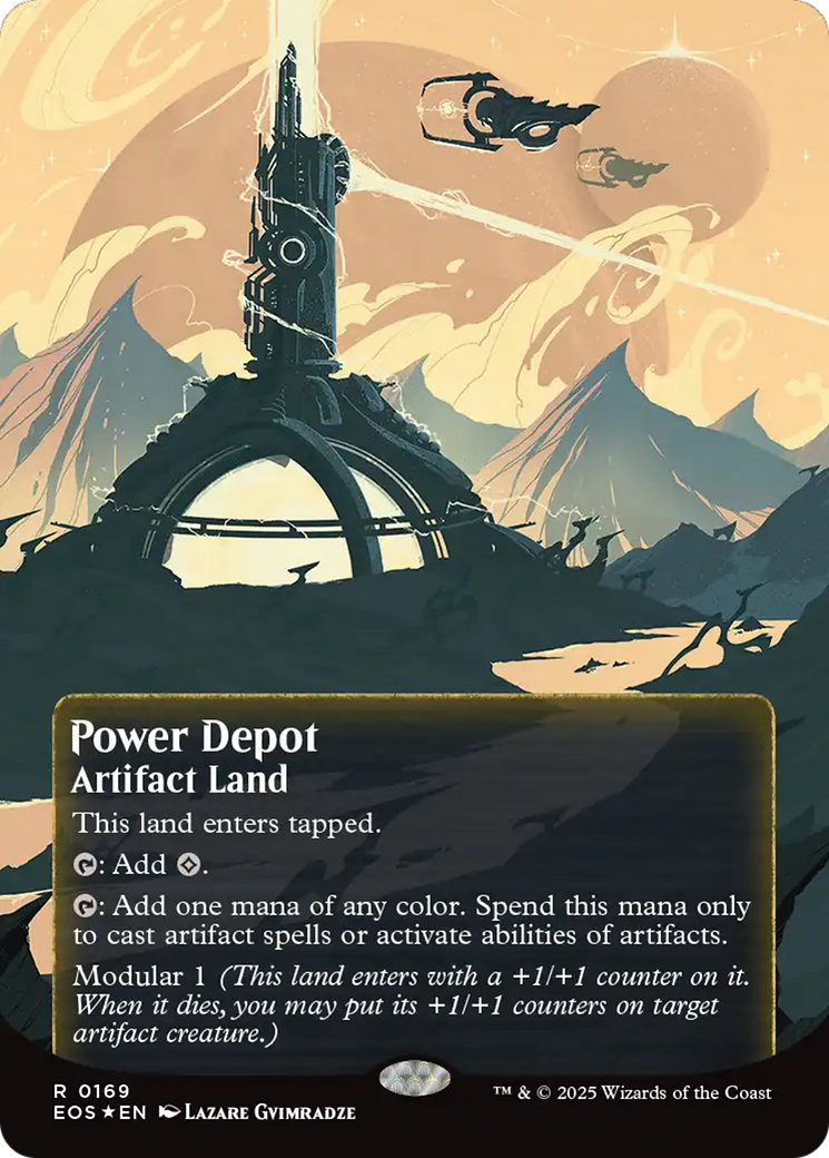 Power Depot (0169) (Borderless) (Galaxy Foil) [Edge of Eternities: Stellar Sights] | Odin's Place