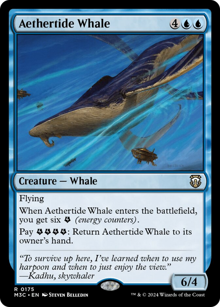 Aethertide Whale (Ripple Foil) [Modern Horizons 3 Commander] | Odin's Place