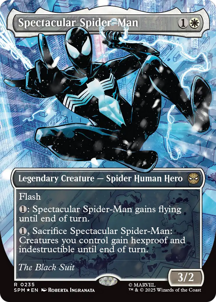 Spectacular Spider-Man (0235) (Borderless) (Textured Foil) [Marvel's Spider-Man] | Odin's Place