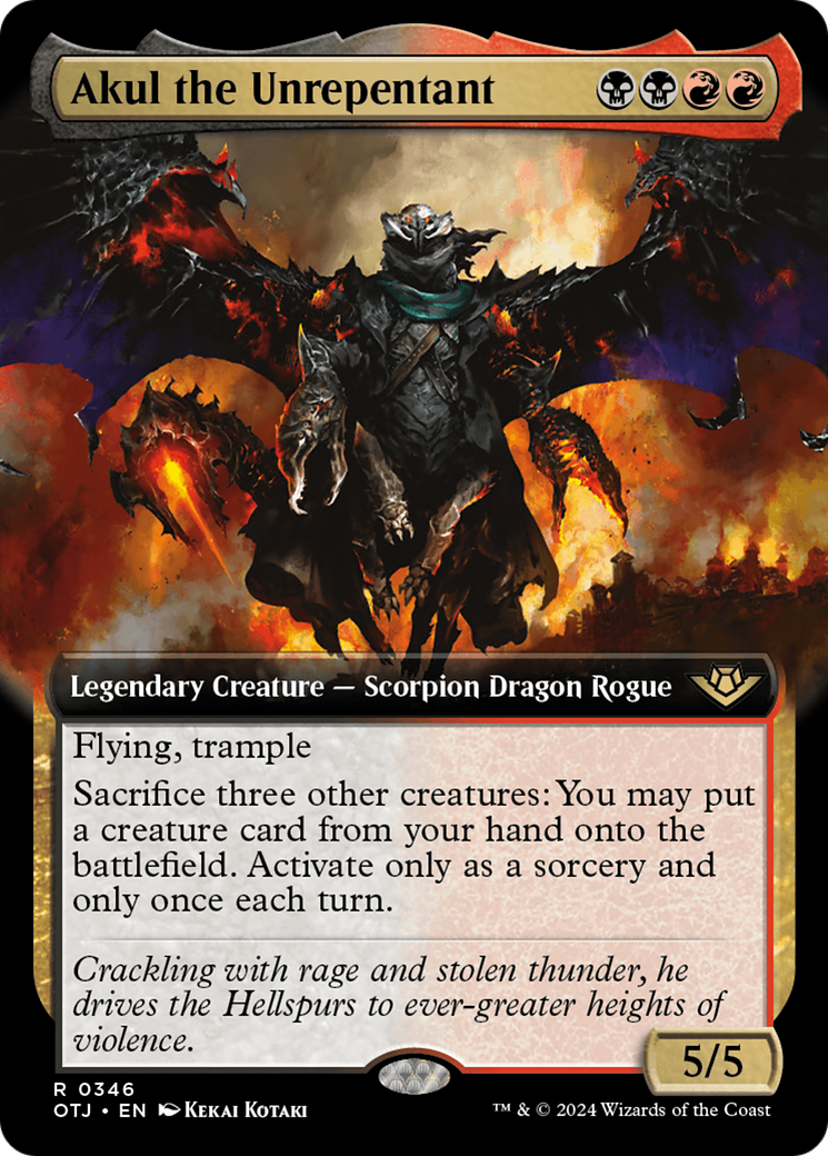 Akul the Unrepentant (Extended Art) [Outlaws of Thunder Junction] | Odin's Place