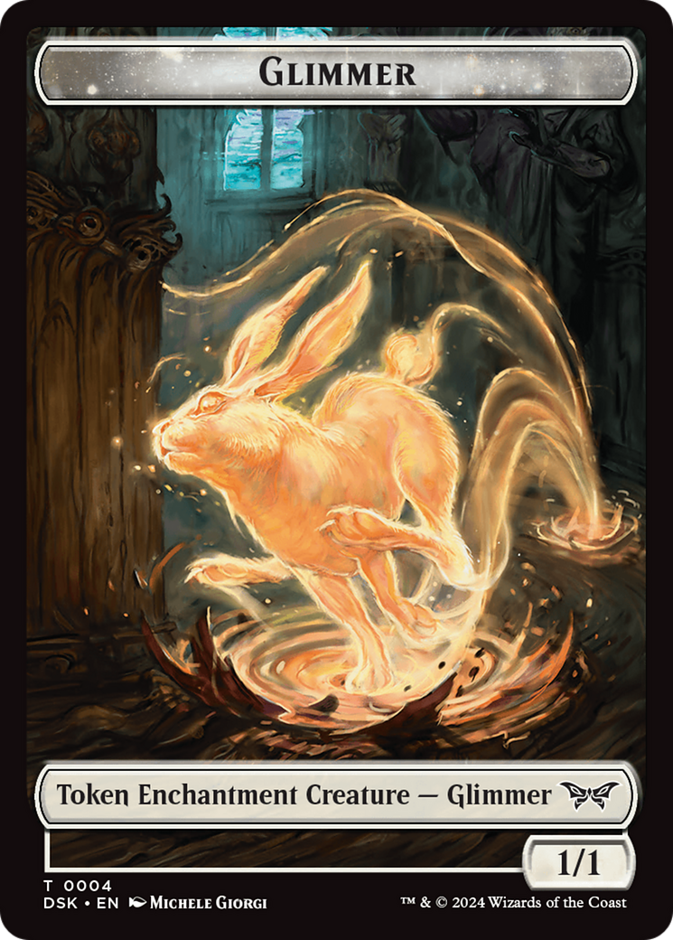 Glimmer // Gremlin Double-Sided Token [Duskmourn: House of Horror Tokens] | Odin's Place