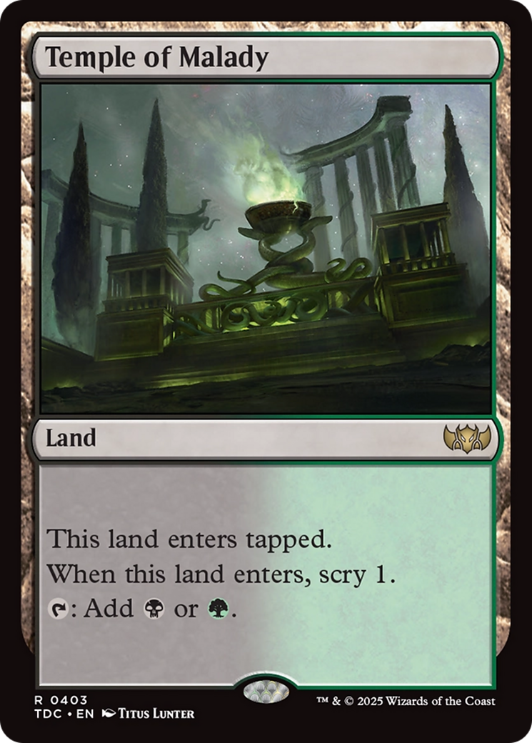 Temple of Malady [Tarkir: Dragonstorm Commander] | Odin's Place