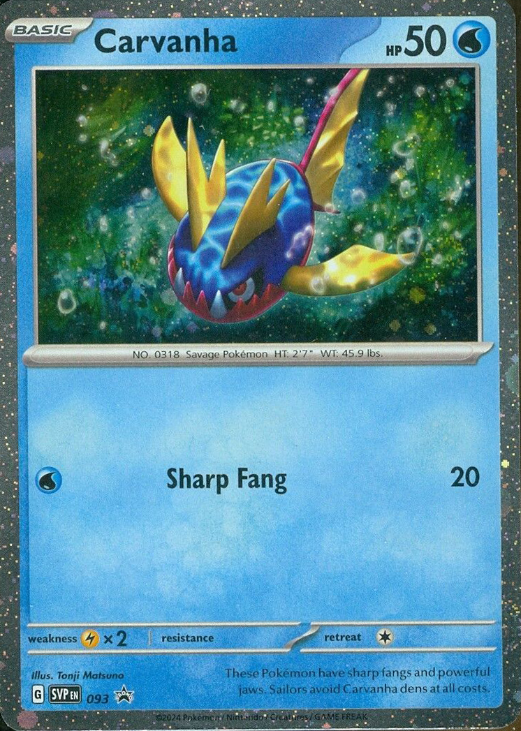 Carvanha (093) (Cosmos Foil) [Scarlet & Violet: Black Star Promos] | Odin's Place