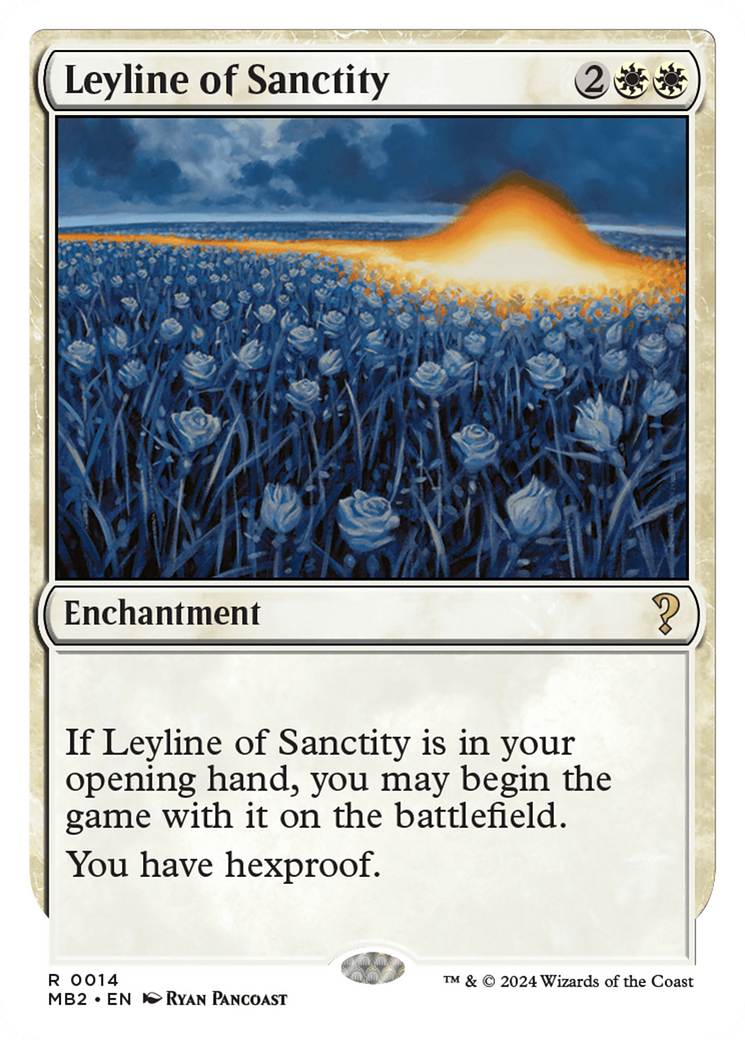 Leyline of Sanctity (White Border) [Mystery Booster 2] | Odin's Place