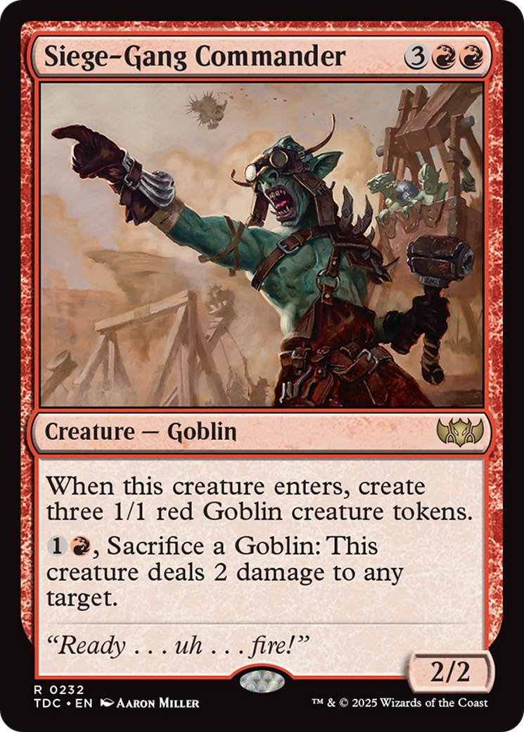 Siege-Gang Commander [Tarkir: Dragonstorm Commander] | Odin's Place