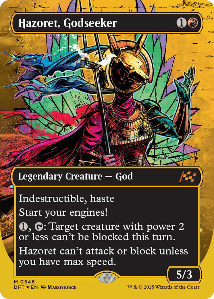 Hazoret, Godseeker (Borderless) (First-Place Foil) [Aetherdrift] | Odin's Place
