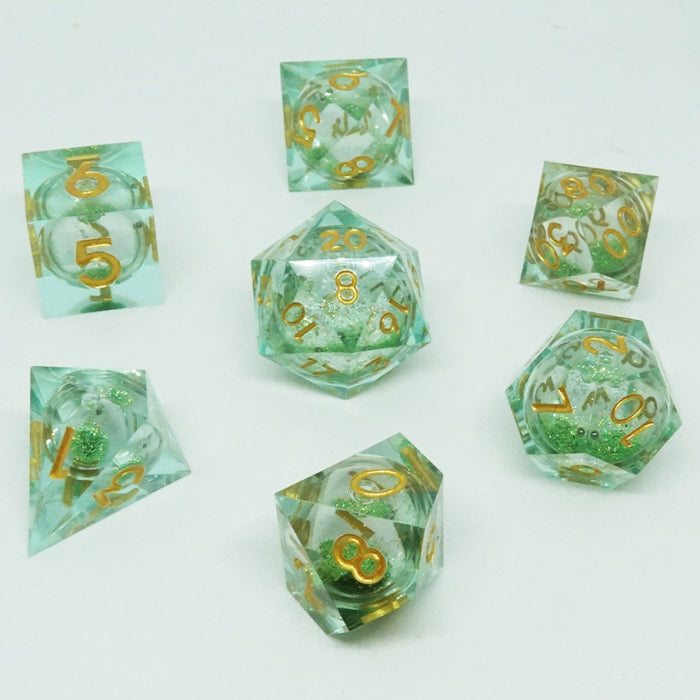 Chronicle Liquid Core Poly 7 Dice Set: Dragonscale | Odin's Place
