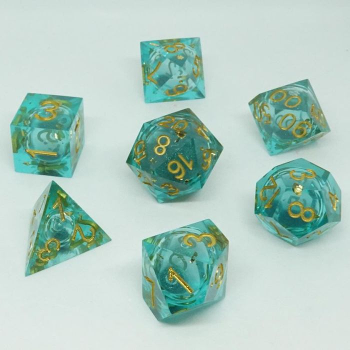 Chronicle Liquid Core Poly 7 Dice Set: Molten Lagoon | Odin's Place