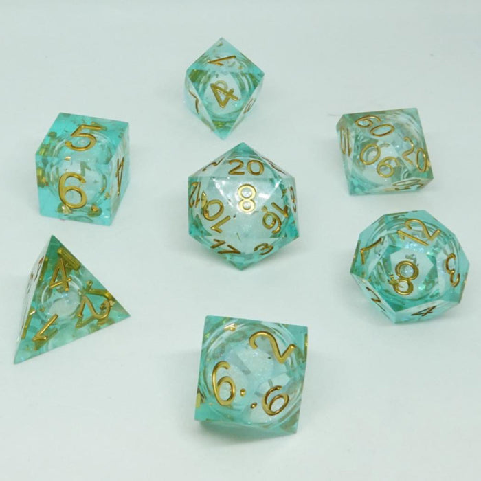 Chronicle Liquid Core Poly 7 Dice Set: Molten Court | Odin's Place
