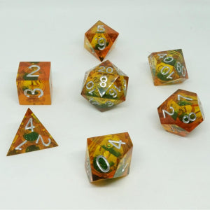 Chronicle Liquid Core Poly 7 Dice Set: Molten Copper | Odin's Place