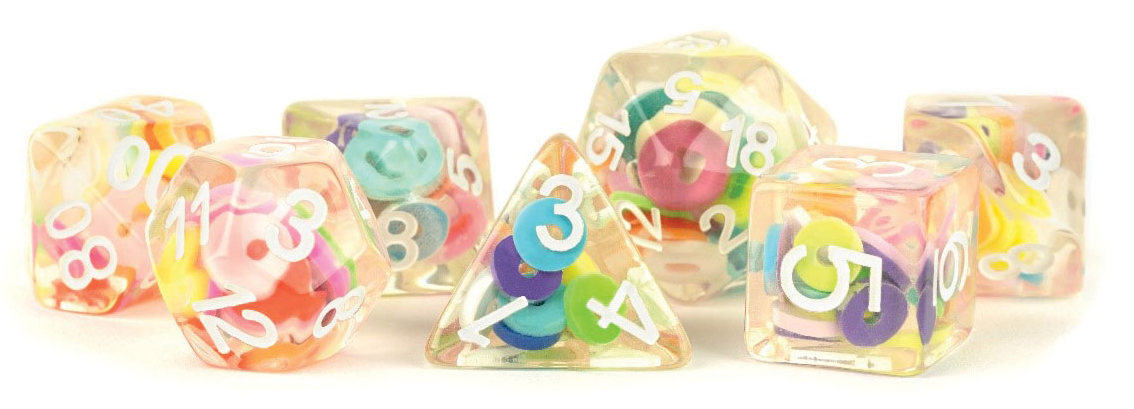 16mm Resin Poly Critical Hoops Dice Set (7) | Odin's Place
