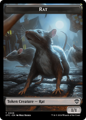 Rat // Blood Double-Sided Token [Outlaws of Thunder Junction Commander Tokens] | Odin's Place