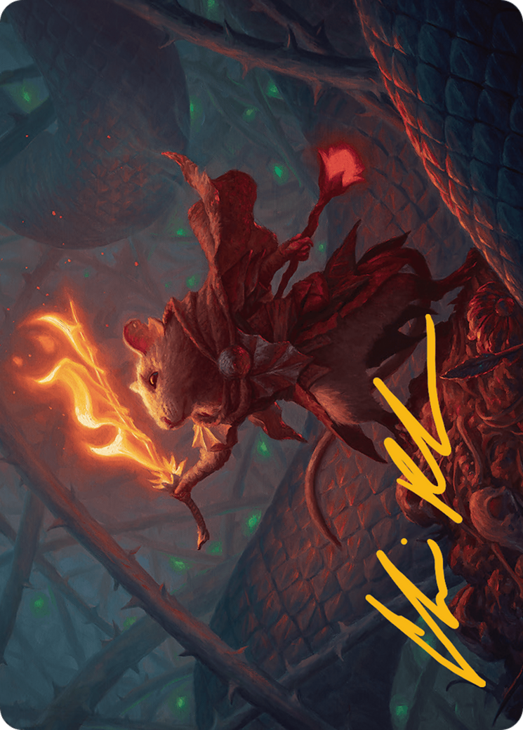 Emberheart Challenger Art Card (Gold-Stamped Signature) [Bloomburrow Art Series] | Odin's Place