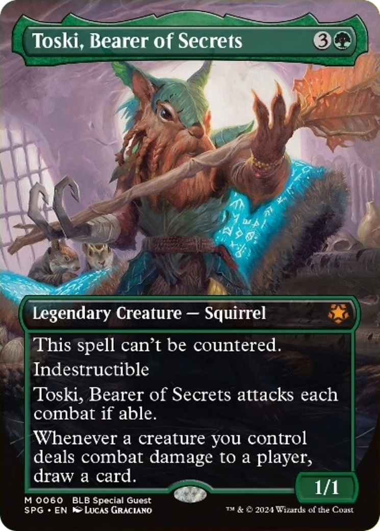 Toski, Bearer of Secrets (Borderless) [Bloomburrow Special Guests] | Odin's Place
