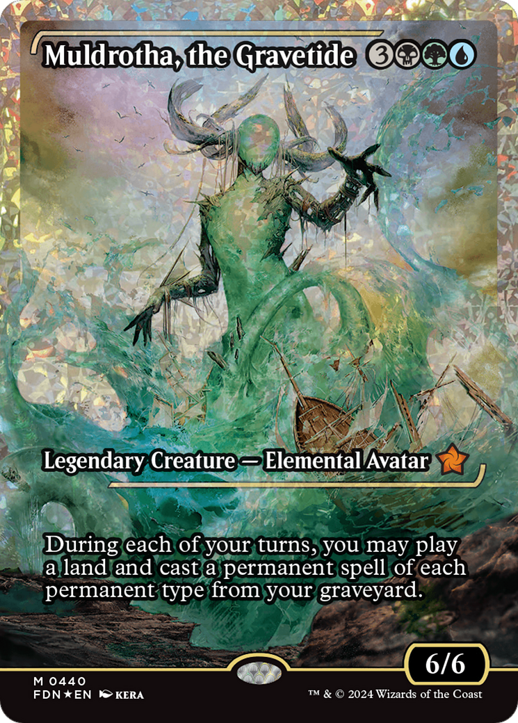 Muldrotha, the Gravetide (Showcase) (Fracture Foil) [Foundations] | Odin's Place