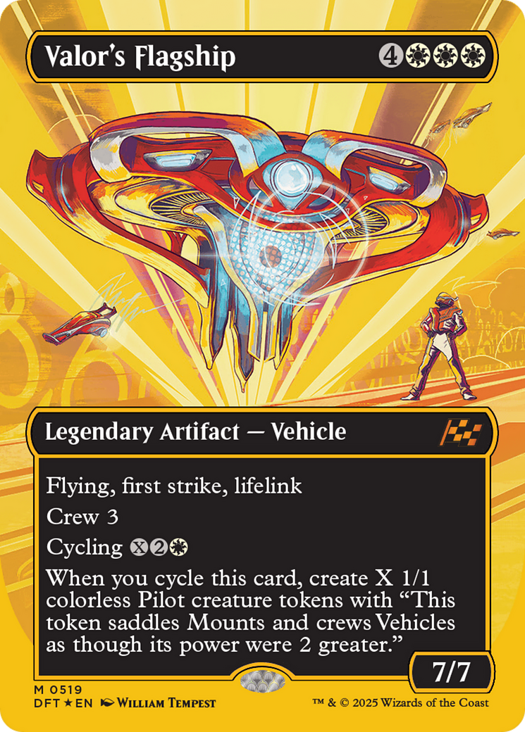 Valor's Flagship (Borderless) (First-Place Foil) [Aetherdrift] | Odin's Place
