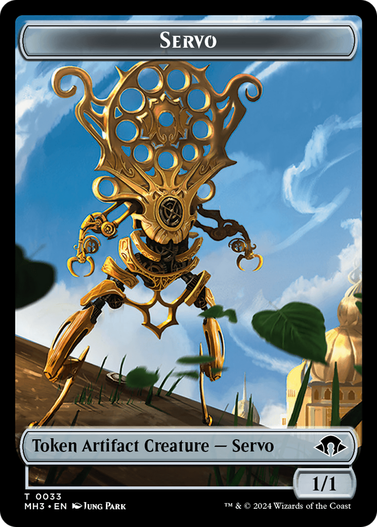 Servo // Phyrexian Golem Double-Sided Token [Modern Horizons 3 Tokens] | Odin's Place