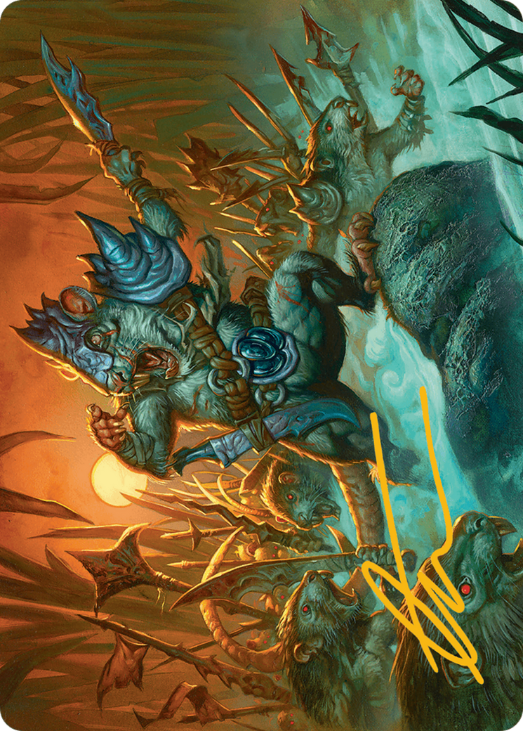 Persistent Marshstalker Art Card (Gold-Stamped Signature) [Bloomburrow Art Series] | Odin's Place