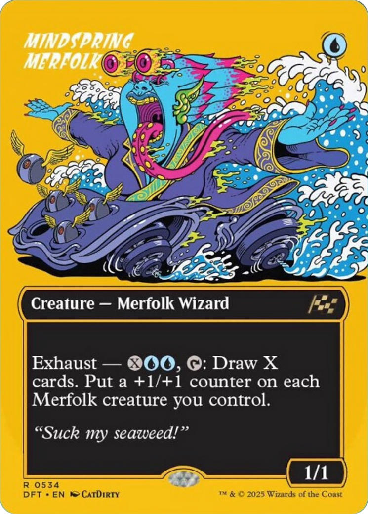 Mindspring Merfolk (Borderless) (First-Place Foil) [Aetherdrift] | Odin's Place